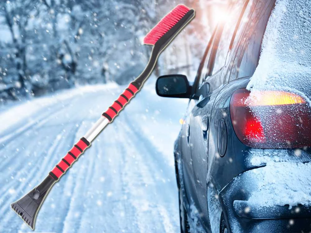 Automobilio langų skreperis ir šepetys 2 viename 87 cm