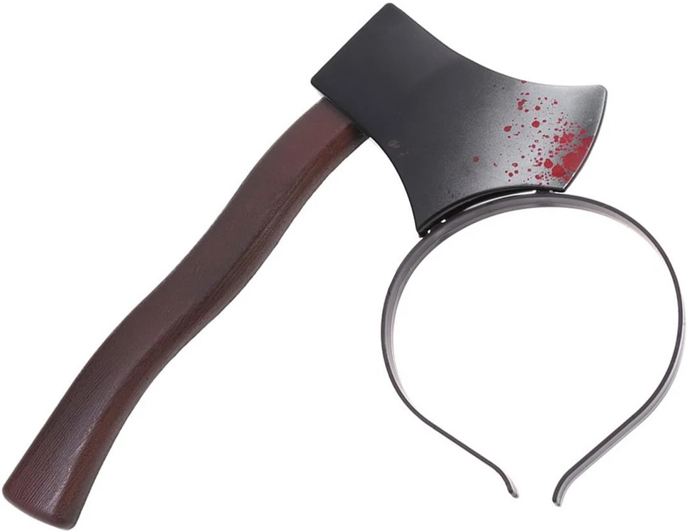 Laikrodis Galvos lankelis su kirviu Helovinui, 27 cm