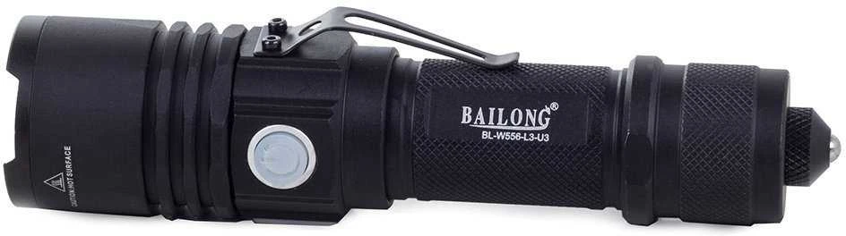 Žibintuvėlis Bailong W556 su CREE XM-L T6 dioda ir USB įkrovimu