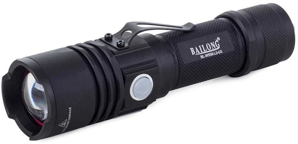 Žibintuvėlis Bailong W556 su CREE XM-L T6 dioda ir USB įkrovimu