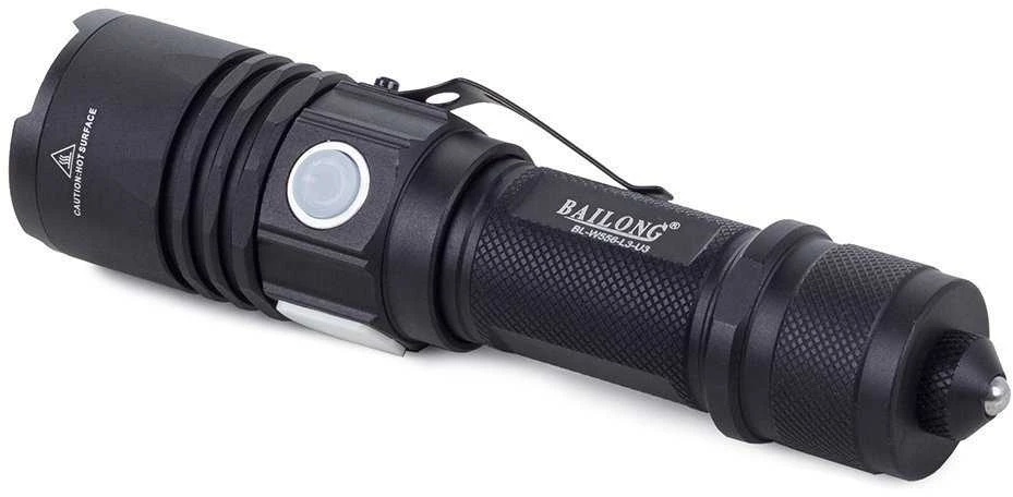 Žibintuvėlis Bailong W556 su CREE XM-L T6 dioda ir USB įkrovimu