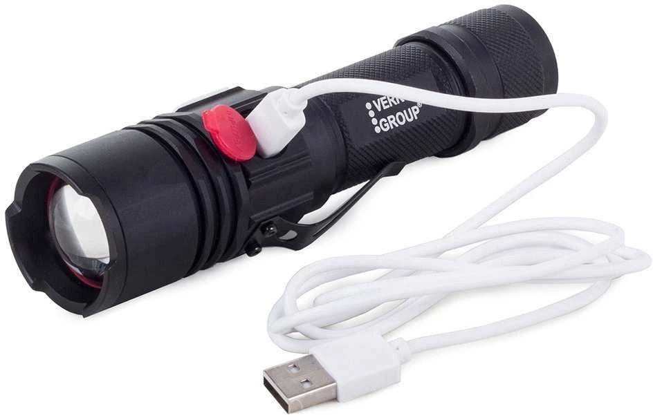 Žibintuvėlis Bailong W556 su CREE XM-L T6 dioda ir USB įkrovimu
