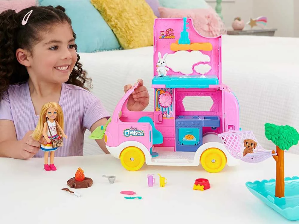 Barbie Barbės kemperis „Chelsea Mini Doll“ + Gyvūnų aksesuarai HNH90 ZA5091