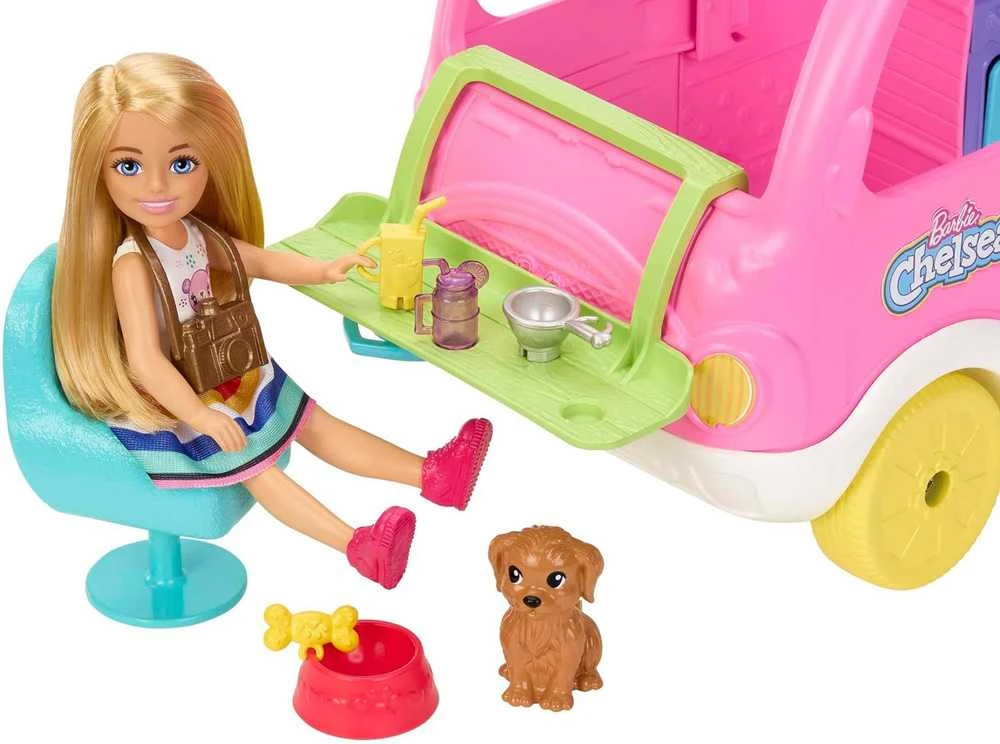 Barbie Barbės kemperis „Chelsea Mini Doll“ + Gyvūnų aksesuarai HNH90 ZA5091