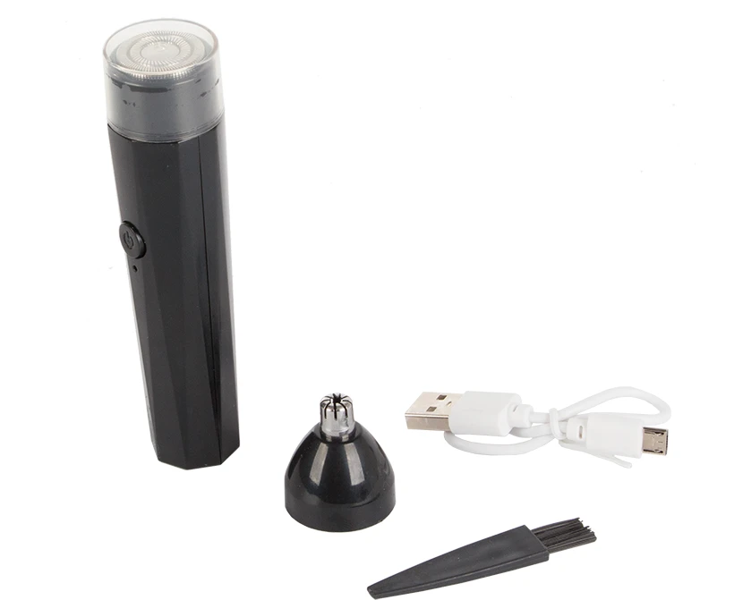 Trimeris su dviem galvutėmis ir USB įkrovimu