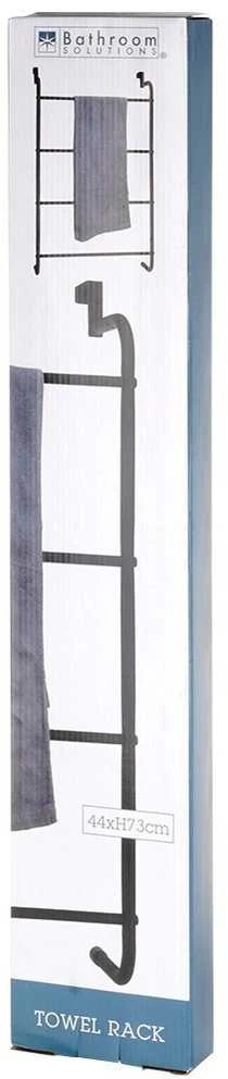Bathroom Solutions Metalinė Rankšluosčių Kabykla Juoda 44.5 x 73 cm
