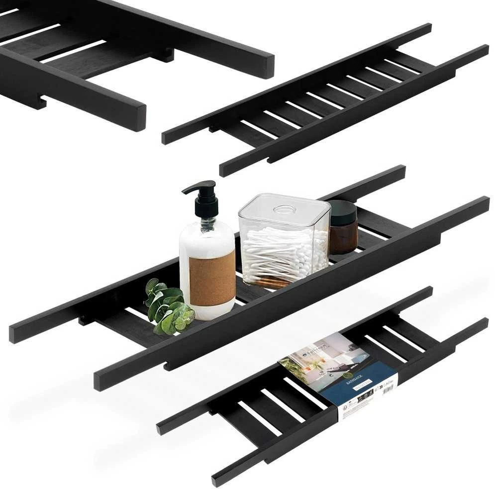 Bathroom Solutions Vonios Lentyna 68 cm Bambuko Medinė Juoda
