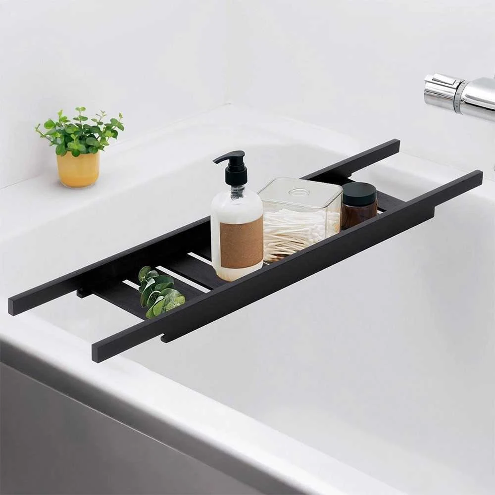 Bathroom Solutions Vonios Lentyna 68 cm Bambuko Medinė Juoda