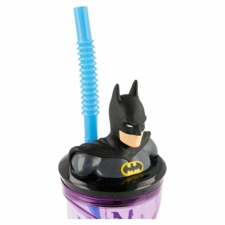 STOR Batman 3D puodelis - gertuvė su šiaudeliu, 360 ml