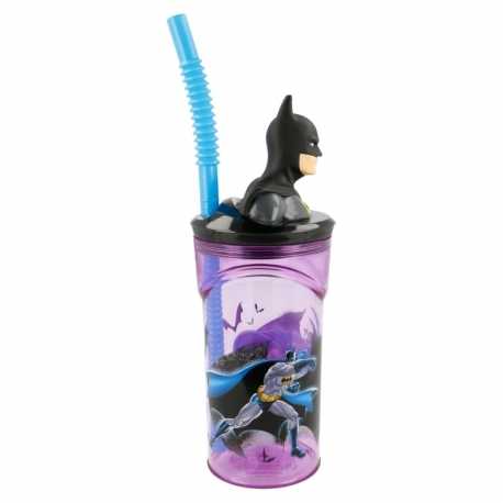 STOR Batman 3D puodelis - gertuvė su šiaudeliu, 360 ml