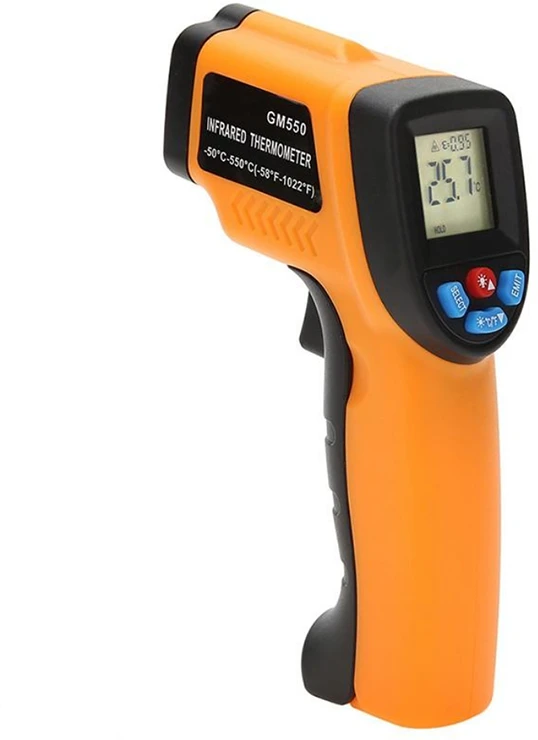 Bevielis pirometras su lazeriniu taikikliu -50°C iki +550°C