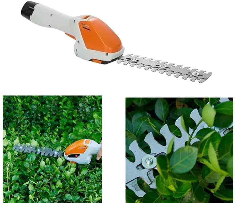 Akumuliatorinės žolės ir krūmų žirklės SL-0121, 12V, 2W1