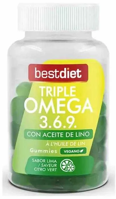 Best Diet Triple Omega 3.6.9 maisto papildai 60 vnt guminukų