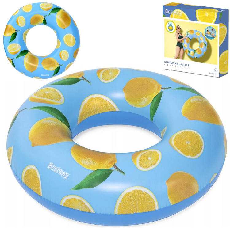 BESTWAY plaukimo ratas Scentsational Lemon, diametras 1.19m, 36229