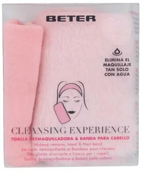 "Beter Cleansing Experience" makiažo valymo rankšluostis ir plaukų juosta