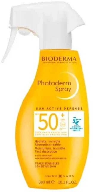 BIODERMA Photoderm Spray Invisible SPF 50 purškiama apsauginė priemonė nuo saulės jautriai odai, 300 ml