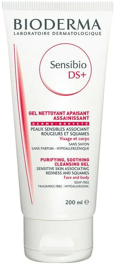 Bioderma Sensibio DS+ Gelinis veido ir kūno prausiklis, 200 ml