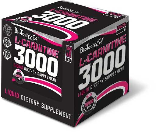 L-karnitinas skystoje formoje BioTechUSA 3000 mg, 20 x 25 ml