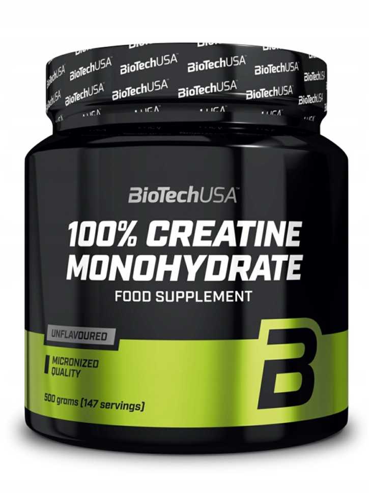 Biotech 100% kreatino monohidratas 300g.