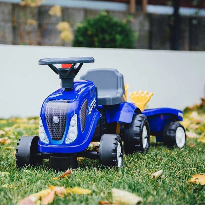 Falk Traktorius su Priekaba Baby New Holland Mėlynas nuo 1 metų