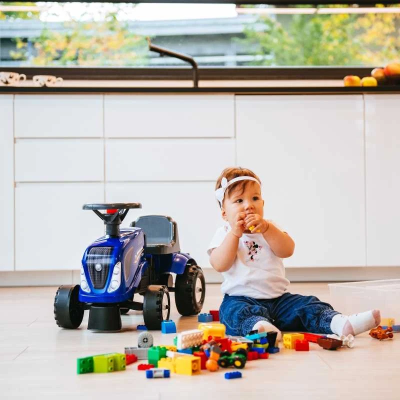 Falk Traktorius su Priekaba Baby New Holland Mėlynas nuo 1 metų