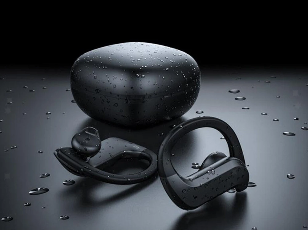 Bluetooth belaidės sportinės ausinės bėgimui, dėvimos ant ausų