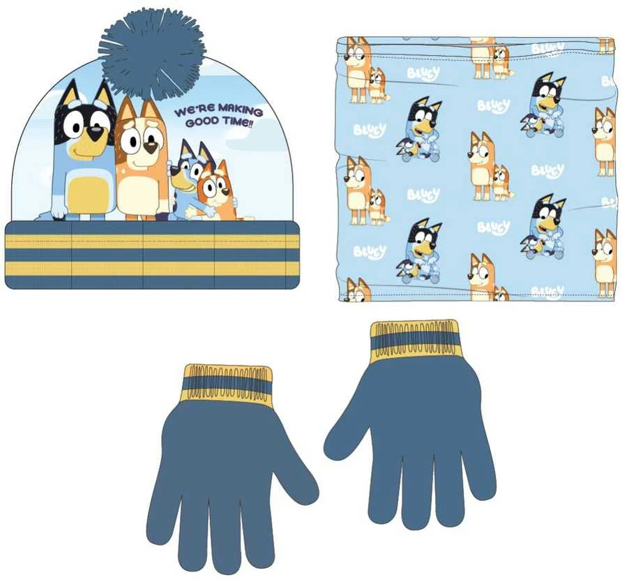 CERDÁ Bluey Boy žieminis kepurės ir pirštinių komplektas