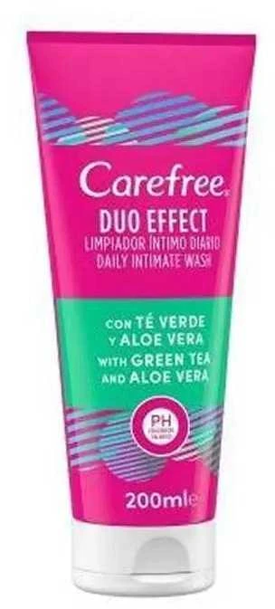 Intymios higienos prausimo želė Carefree Duo Effect su žaliąja arbata ir alavijais, 200ml
