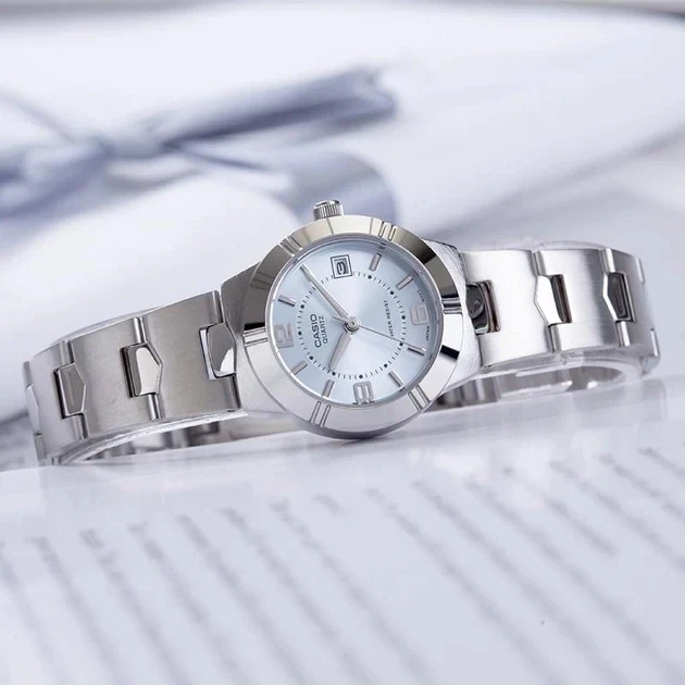 CASIO MOTERIŠKAS LAIKRODIS LTP-1241D-2A + DĖŽUTĖ