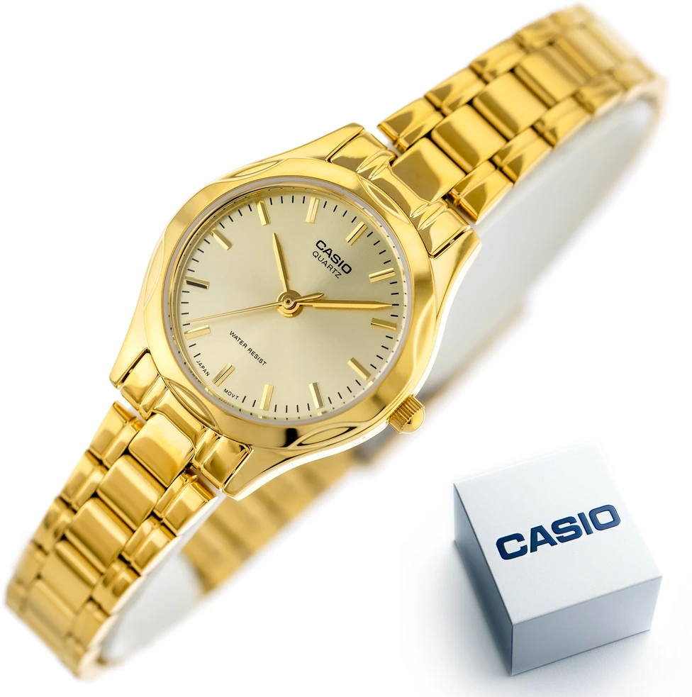 CASIO LTP-1275G-9A moteriškas laikrodis (zd580c) + dėžutė