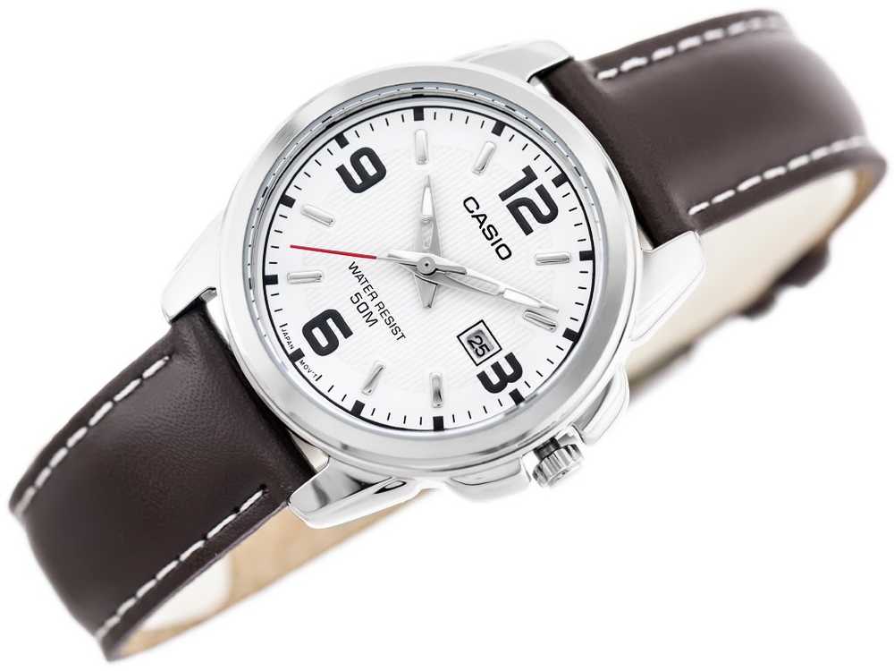 CASIO Moteriškas laikrodis LTP-1314L 7AV - MIYOTA mechanizmas, odinis dirželis