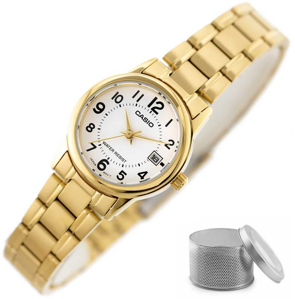 Laikrodis CASIO LTP-V002G-7B WOMEN S WATCH (zd587f) + BOX