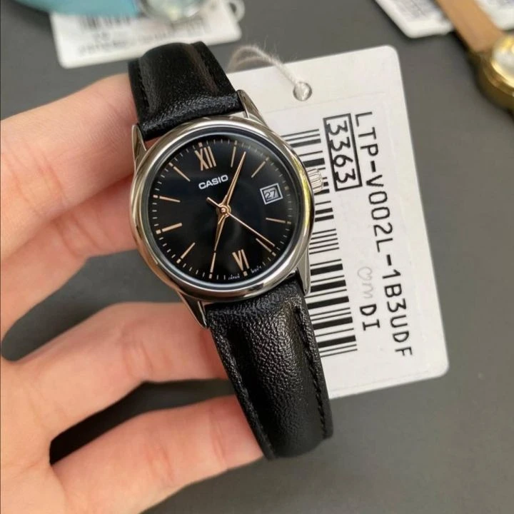CASIO LTP-V002L-1B3UDF moteriškas laikrodis (zd584j) + dėžutė