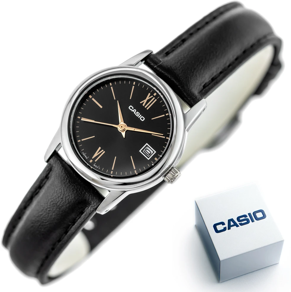 CASIO LTP-V002L-1B3UDF moteriškas laikrodis (zd584j) + dėžutė