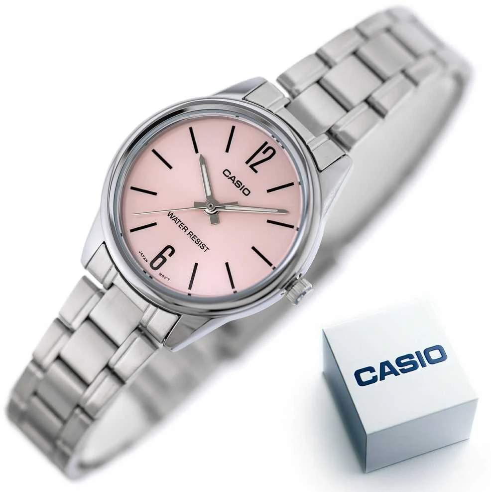 CASIO LTP-V005D-4BUDF moteriškas laikrodis (zd586a) + dėžutė