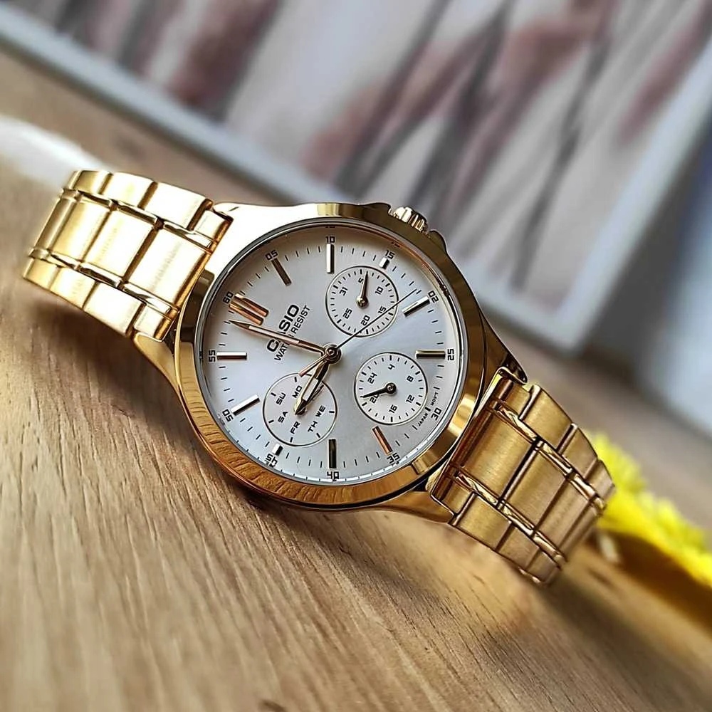 Laikrodis CASIO LTP-V300G 7A WOMEN S WATCH (zd566b) + BOX