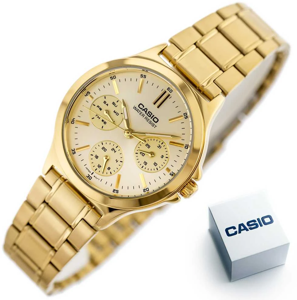 CASIO LTP-V300G-9A moteriškas laikrodis (zd566c) + dėžutė
