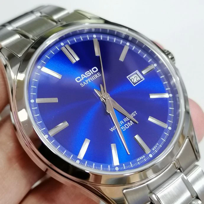Vyriškas laikrodis Casio MTS-115D-2A1 + BOX (zd292a) SZAFIR