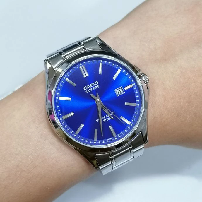 Vyriškas laikrodis Casio MTS-115D-2A1 + BOX (zd292a) SZAFIR