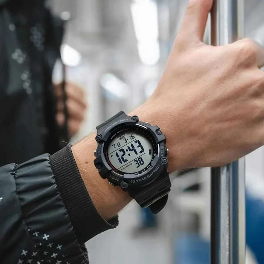 Vyriškas laikrodis Casio Sport Illuminator AE-1500WH-1A, Juodos spalvos