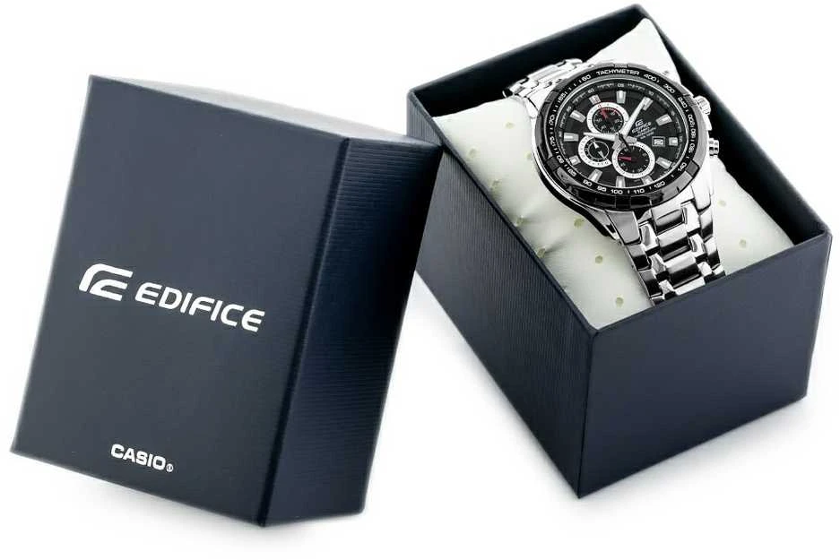 CASIO EDIFICE vyriškas laikrodis EFR-539D-1A - 10ATM (zd114a) + dėžutė