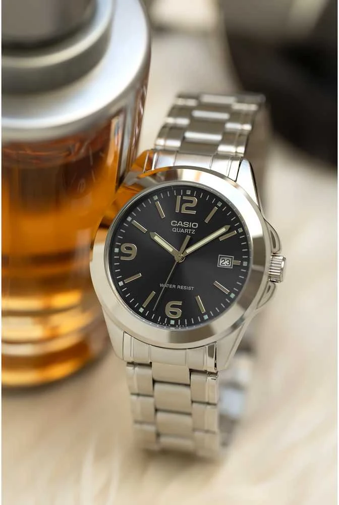 Casio MTP-1215A-1ADF vyriškas laikrodis + dėžutė