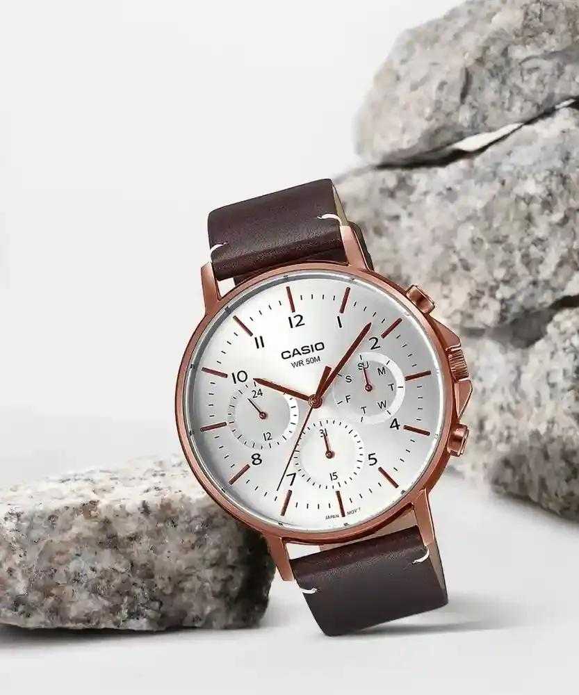 CASIO MTP-E321RL-5A VYRIŠKAS LAIKRODIS (zd190b) + DĖŽUTĖ