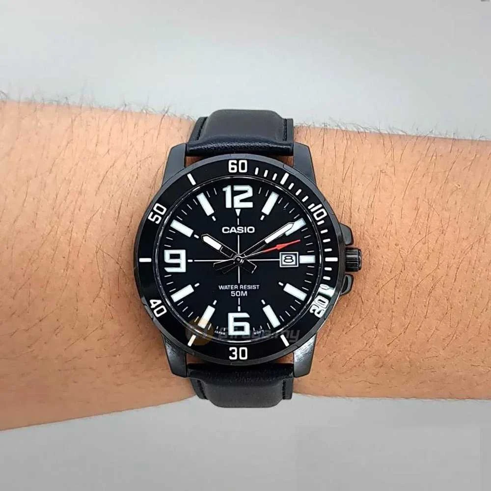 Laikrodis CASIO MEN'S WATCH MTP-VD01BL-1B (zd169d) + BOX