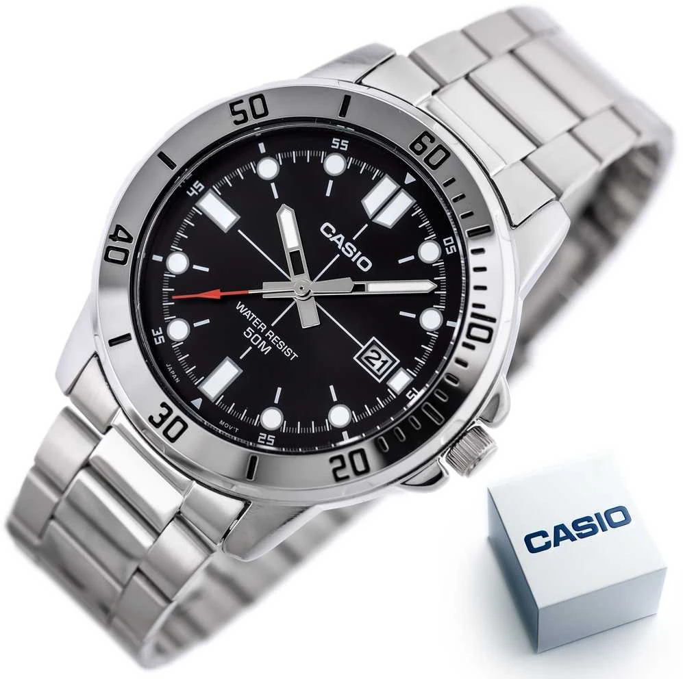 CASIO VYRIŠKAS LAIKRODIS MTP-VD01D-1EV (zd185a) + DĖŽUTĖ