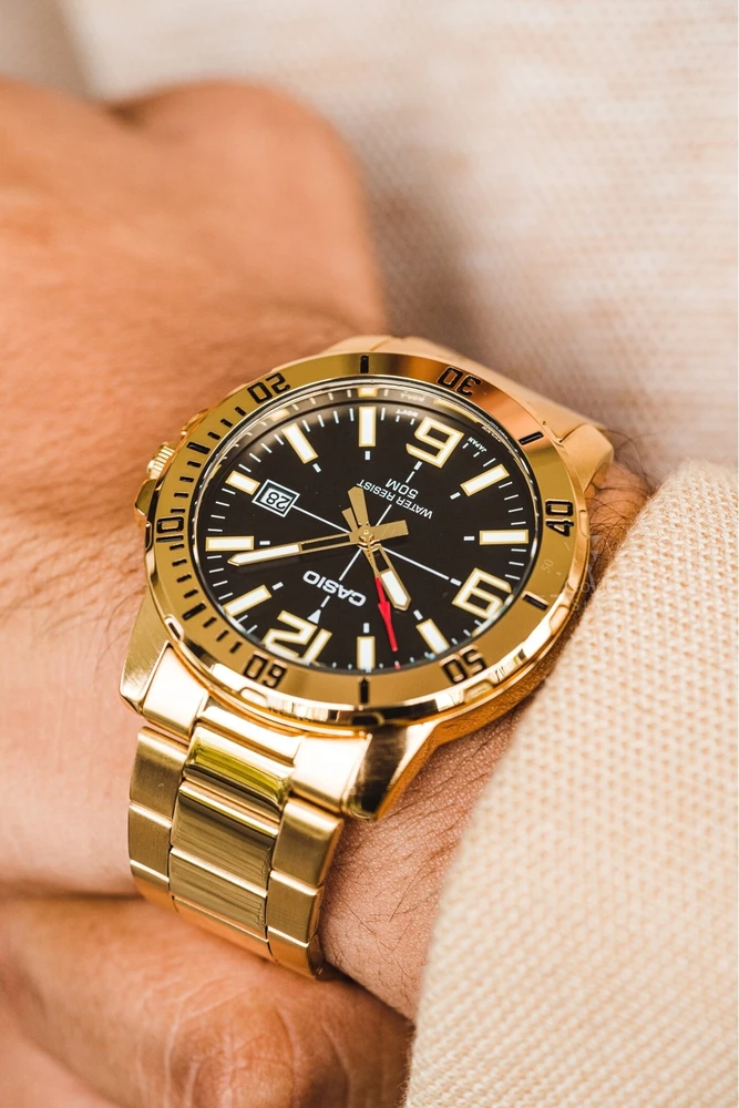 Laikrodis CASIO MTP-VD01G-1B MEN'S WATCH + BOX