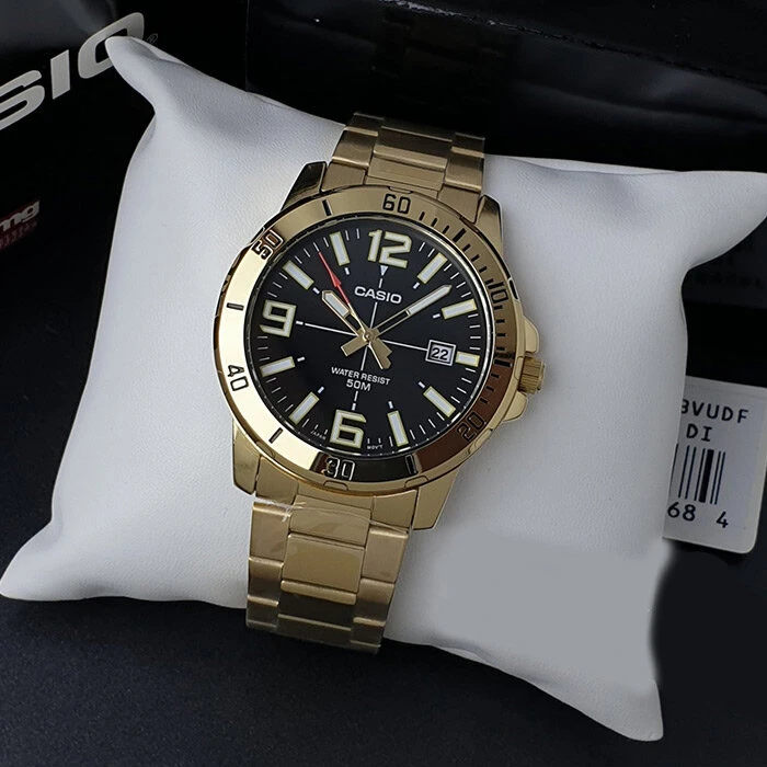 Laikrodis CASIO MTP-VD01G-1B MEN'S WATCH + BOX