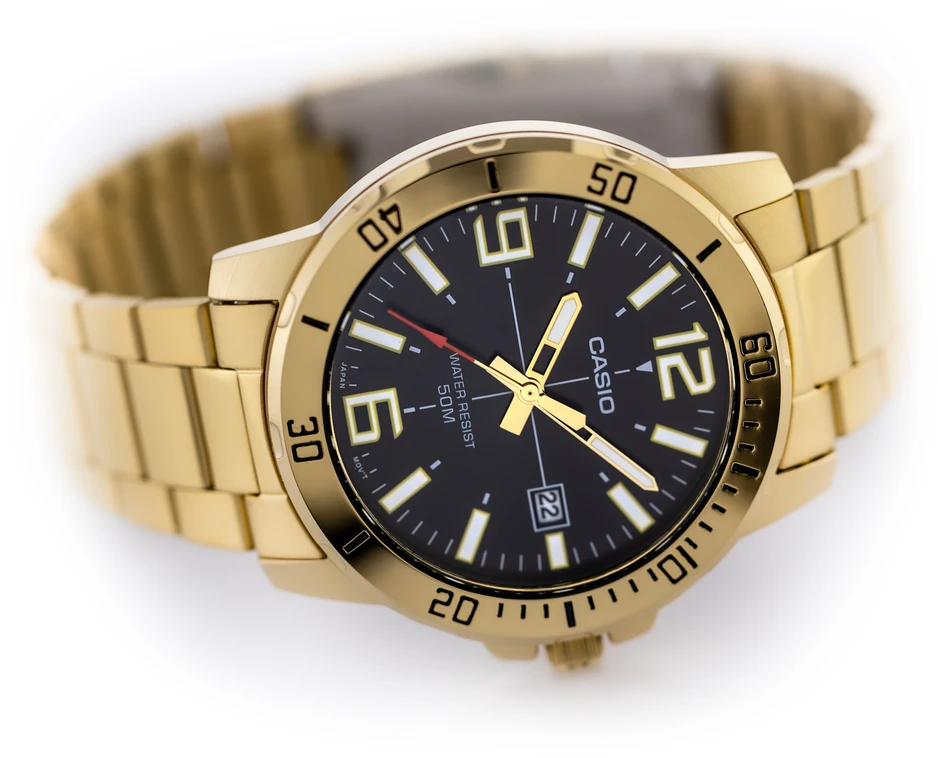 Laikrodis CASIO MTP-VD01G-1B MEN'S WATCH + BOX