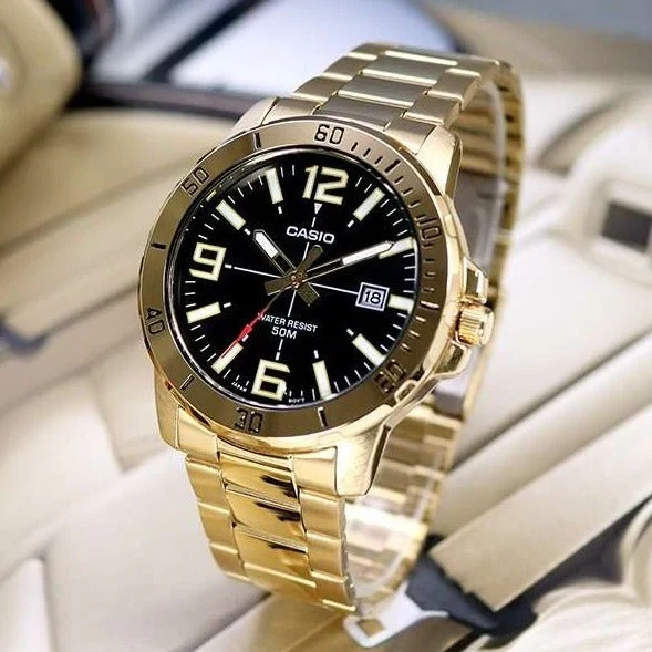 Laikrodis CASIO MTP-VD01G-1B MEN'S WATCH + BOX