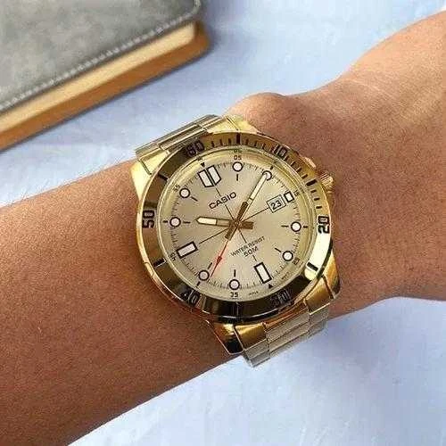 Laikrodis CASIO MEN'S WATCH MTP-VD01G-9E (zd185d) + BOX
